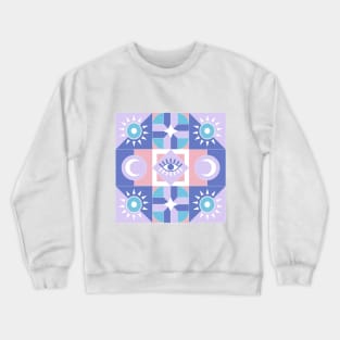 Abstract pastel mosaic pattern Crewneck Sweatshirt